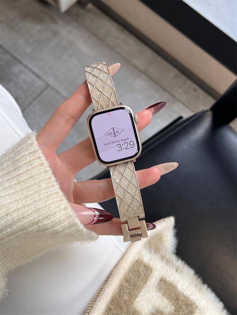 Diamant-Gitter Metallarmband für Apple Watch – Kristall-Design Funkelnder Look & perfektes Geschenk