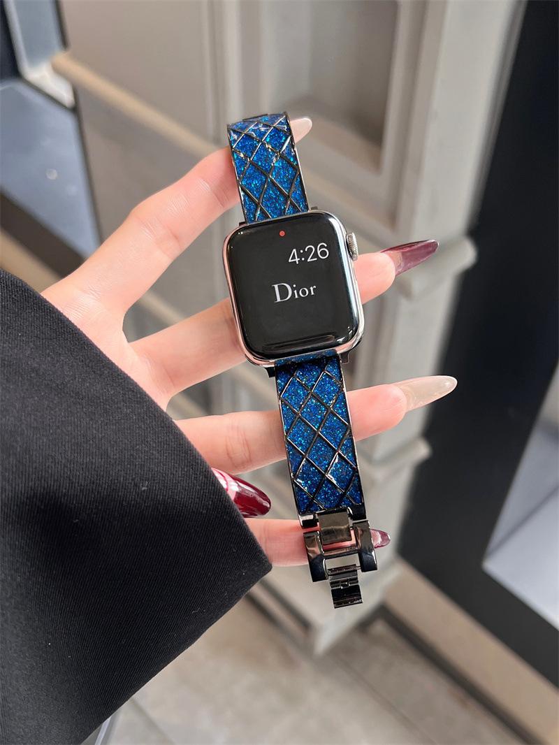Diamant-Gitter Metallarmband für Apple Watch – Kristall-Design Funkelnder Look & perfektes Geschenk
