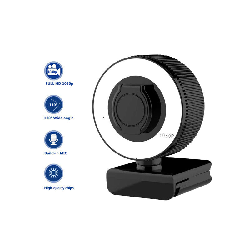 HD Webcam 1080p/2K mit Mikrofon & Webcam-Abdeckung | Autofokus USB-Kamera