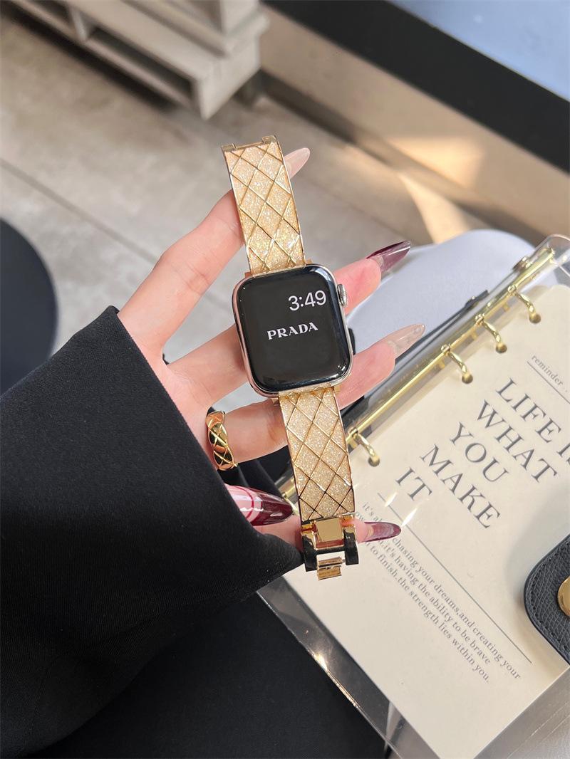 Diamant-Gitter Metallarmband für Apple Watch – Kristall-Design Funkelnder Look & perfektes Geschenk