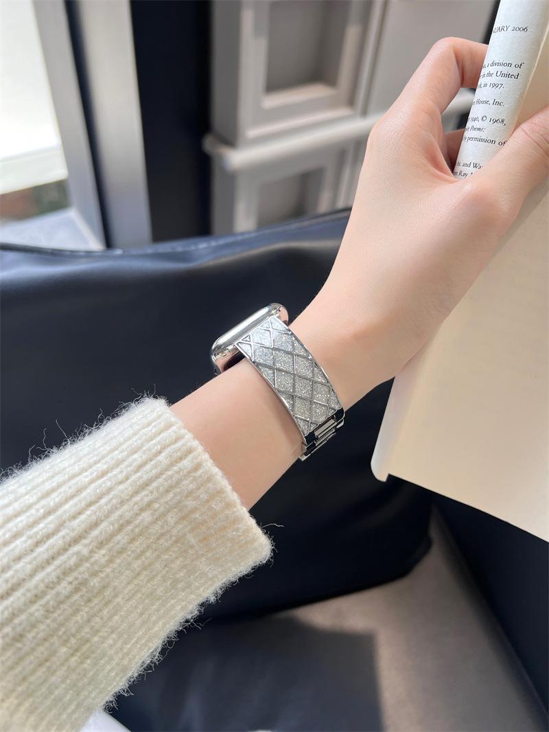 Diamant-Gitter Metallarmband für Apple Watch – Kristall-Design Funkelnder Look & perfektes Geschenk