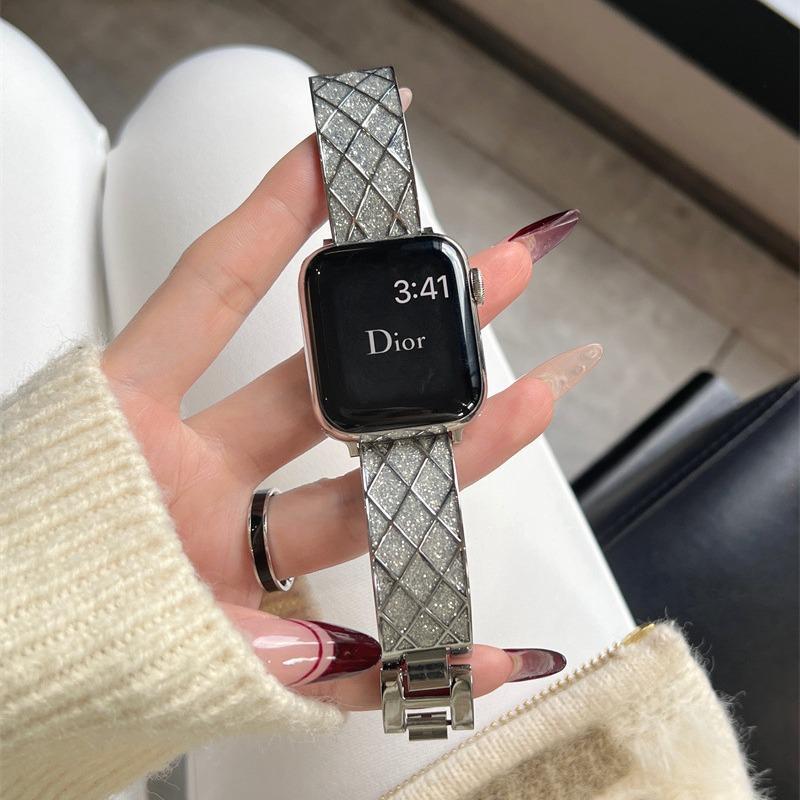 Diamant-Gitter Metallarmband für Apple Watch – Kristall-Design Funkelnder Look & perfektes Geschenk