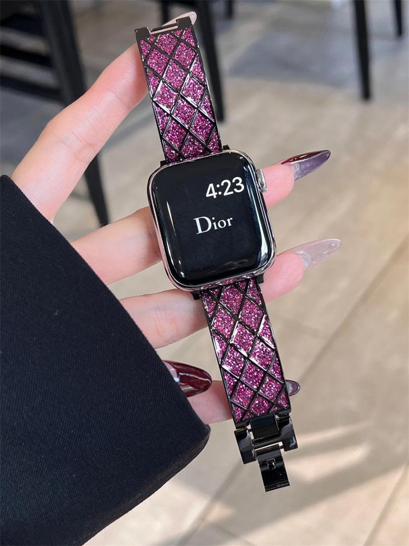 Diamant-Gitter Metallarmband für Apple Watch – Kristall-Design Funkelnder Look & perfektes Geschenk