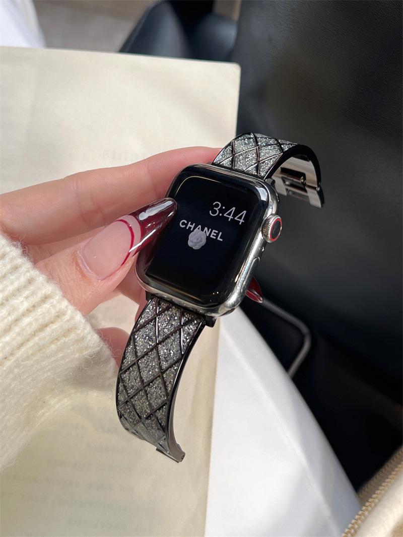 Diamant-Gitter Metallarmband für Apple Watch – Kristall-Design Funkelnder Look & perfektes Geschenk